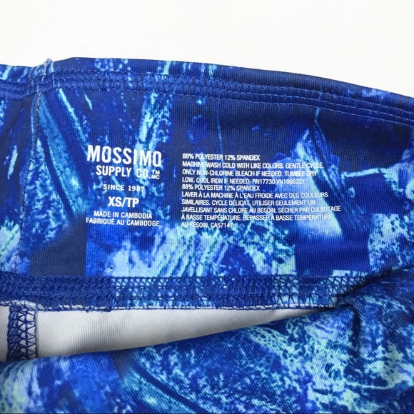 Watercolor Mossimo Workout Leggings Sz XS - Picture 3 of 8